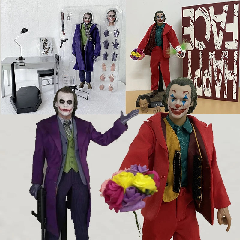 HC Hot Toys Joker Figure the Comedian Play Arts Clown Male Jacques Phoenix the Dark Knight Articulated Joints Collectible Toys