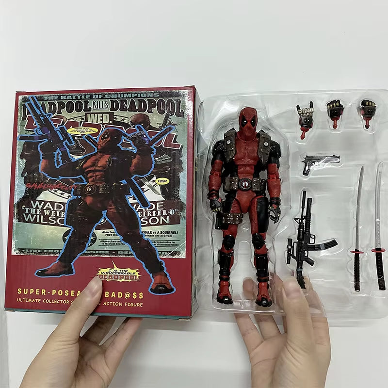 Yamaguchi Revoltech EPIC Deadpool Action Figure Ultimate X-Men Deadpool Super Hero Figure Toys Collectible Model Doll Gifts