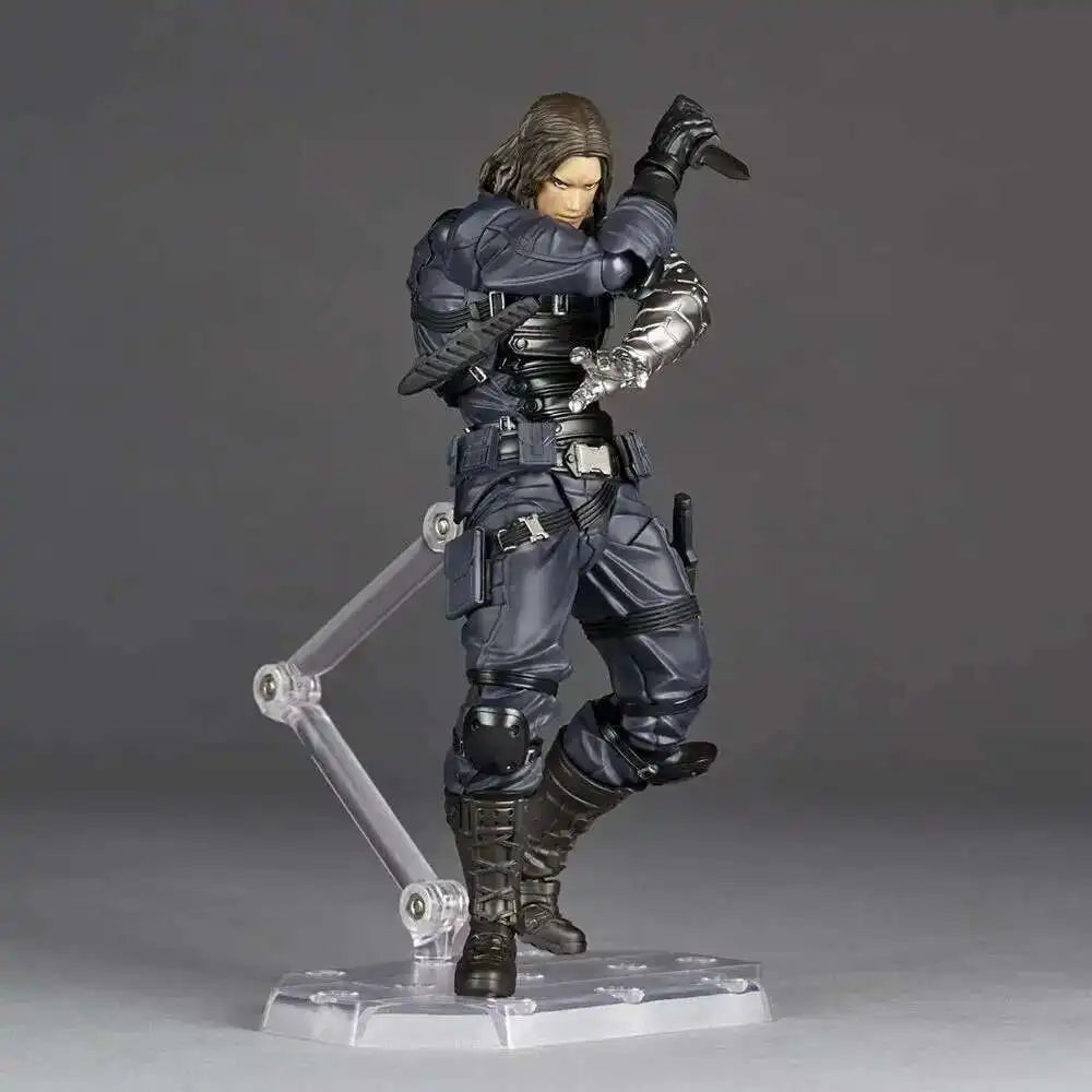 AMAZING Soldier Kaiyodo Winter Revoltech YAMAGUCHI Bucky Barnes Anime Action Figures Toy Birthday Gifts