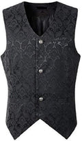 Men'S Brocade Vest Waistcoat Gothic Steampunk Victorian/Western-Reenactment