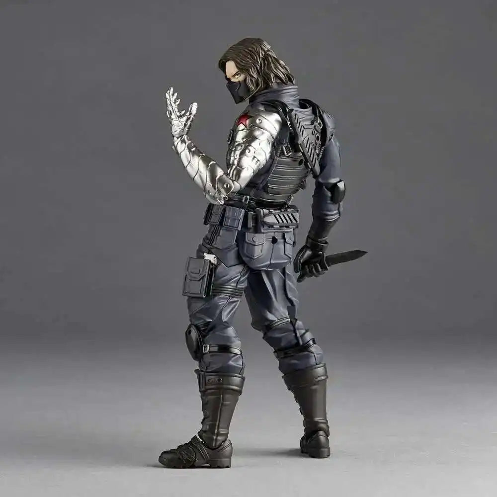 AMAZING Soldier Kaiyodo Winter Revoltech YAMAGUCHI Bucky Barnes Anime Action Figures Toy Birthday Gifts