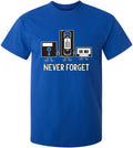 Never Forget T-Shirt | Floppy Disk Retro Geek Shirt | Funny 90S Throwback Novelty T Shirts for Tech Nostalgia Geek Gifts