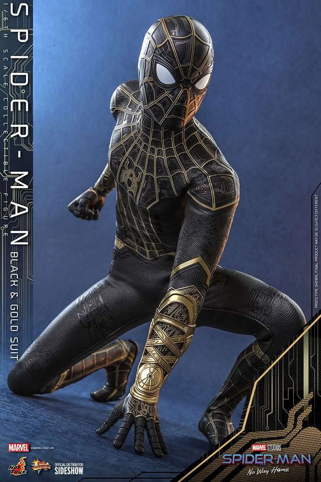 Spider-Man Black & Gold Spider-Man No Way Home MMS 1/6 Scale Exclusive
