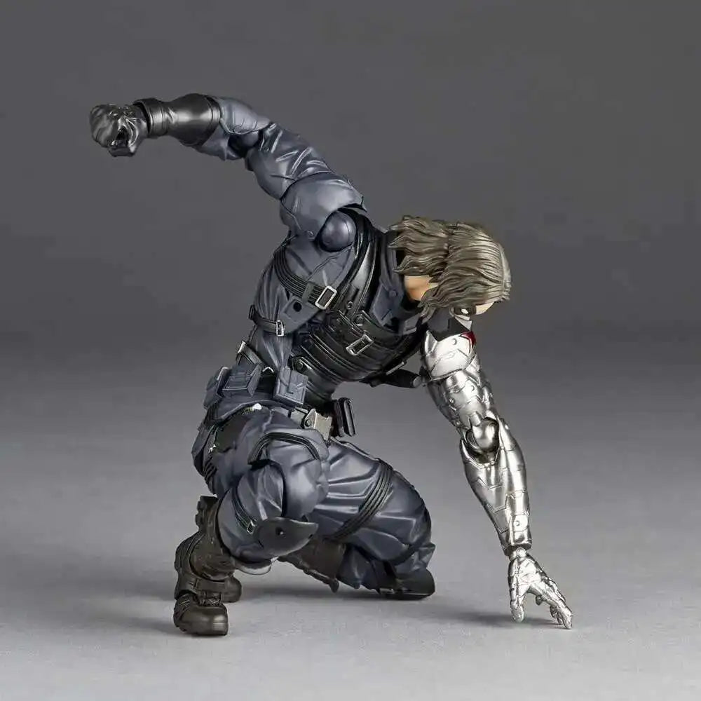 AMAZING Soldier Kaiyodo Winter Revoltech YAMAGUCHI Bucky Barnes Anime Action Figures Toy Birthday Gifts