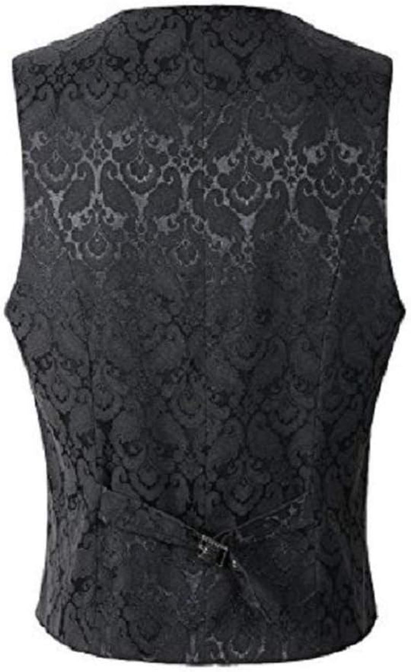 Men'S Brocade Vest Waistcoat Gothic Steampunk Victorian/Western-Reenactment