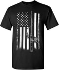 American Flag Fishing T-Shirt, Funny Mens Fishing Shirts, Mens Graphic T-Shirts