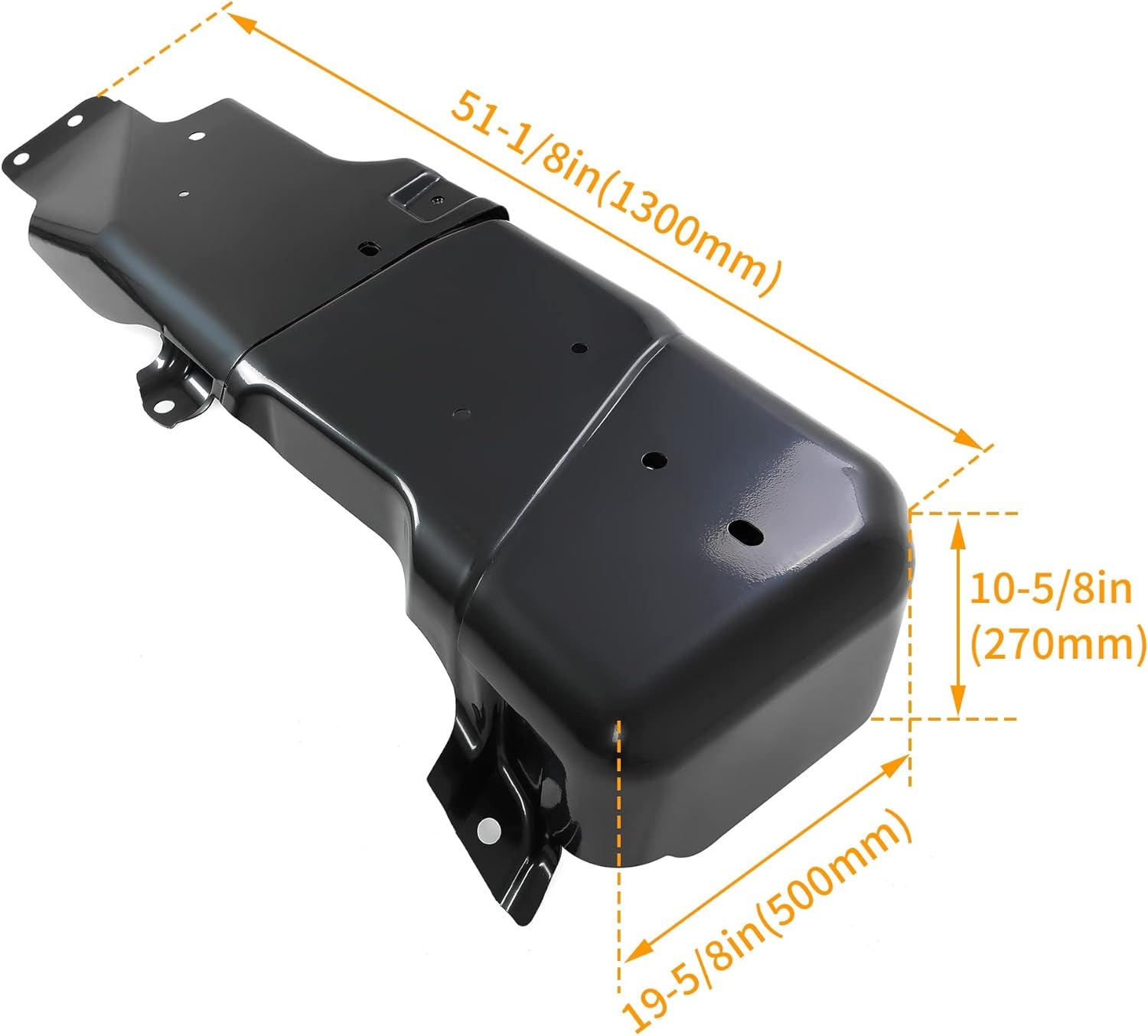 Fuel Tank Skid Plate Compatible with 2007-2018 Jeep Wrangler JK Black Replacement for 52059743AJ ()