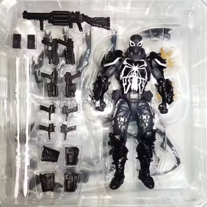 Amazing Yamaguchi Agent Venom Action Figure Eugene Thompson Movable Collection Revoltech Agent Anti-Venom Figurine Model Toys
