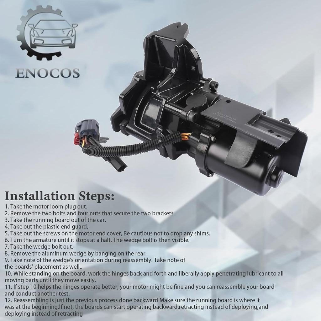 84452643 Power Running Board Motor & Bracket Assembly - Front Right Passenger Side - Compatible with 2015-2020 Chevy Suburban C'Adillac Escalade ESV GMC Yukon XL Replace# 84131860