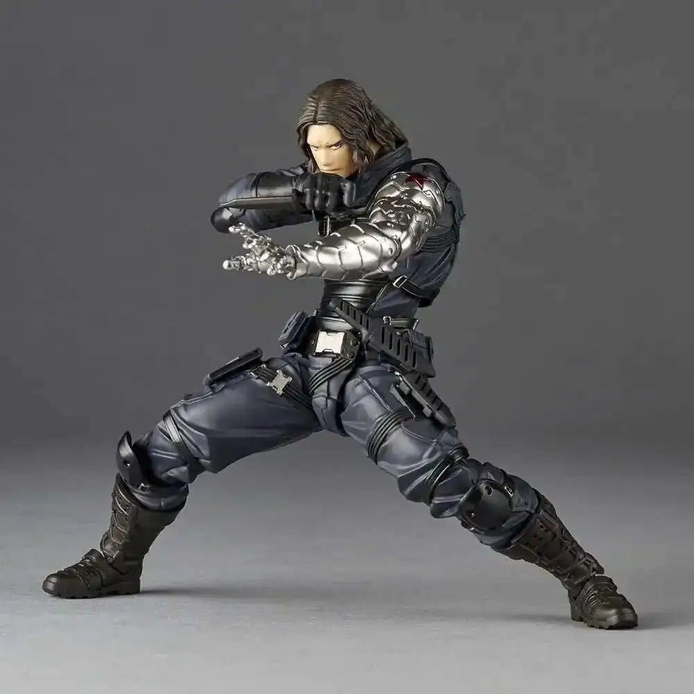AMAZING Soldier Kaiyodo Winter Revoltech YAMAGUCHI Bucky Barnes Anime Action Figures Toy Birthday Gifts