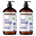 3-In-1 Soap, Body Wash, Bubble Bath, Shampoo, 32 Ounce (Pack of 2), Lavender and Aloe, Made with Essential Oils for Men and Women