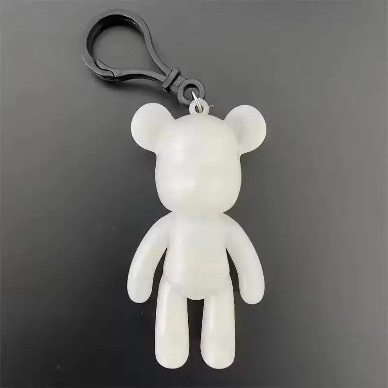 DIY Fluid Bear Sculpture Handmade Bearbrick Doll Ornaments Violent Bear Graffiti Painting Parent Child Toy Gift Home Decoration
