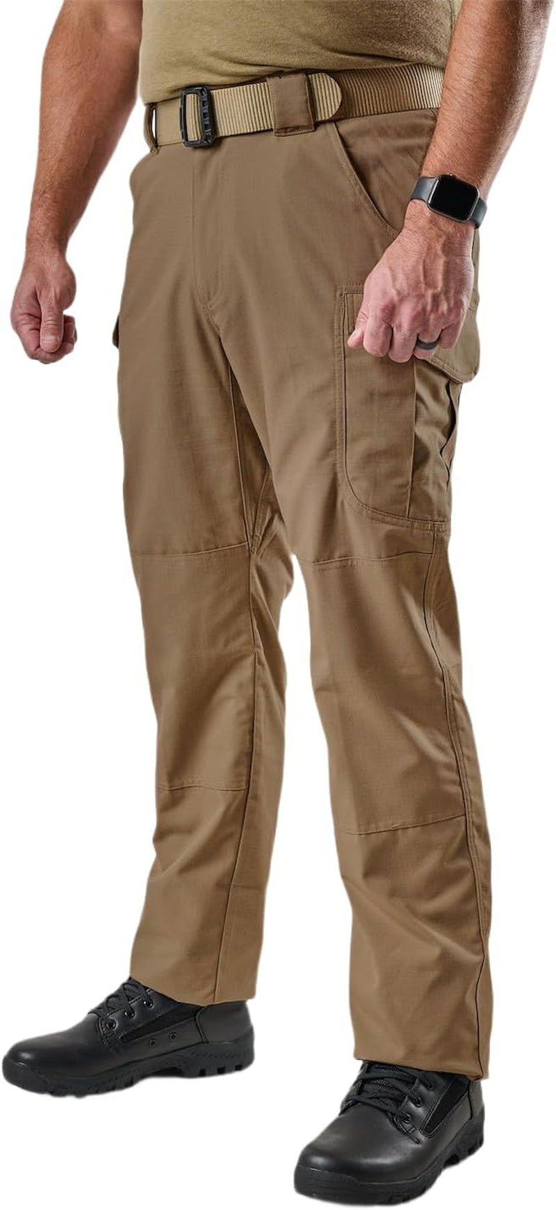24-7 Series Ascent Work Pants for Men - Stretch Rip-Stop Cargo Utility - Water Resistant - Mens Tactical Pants